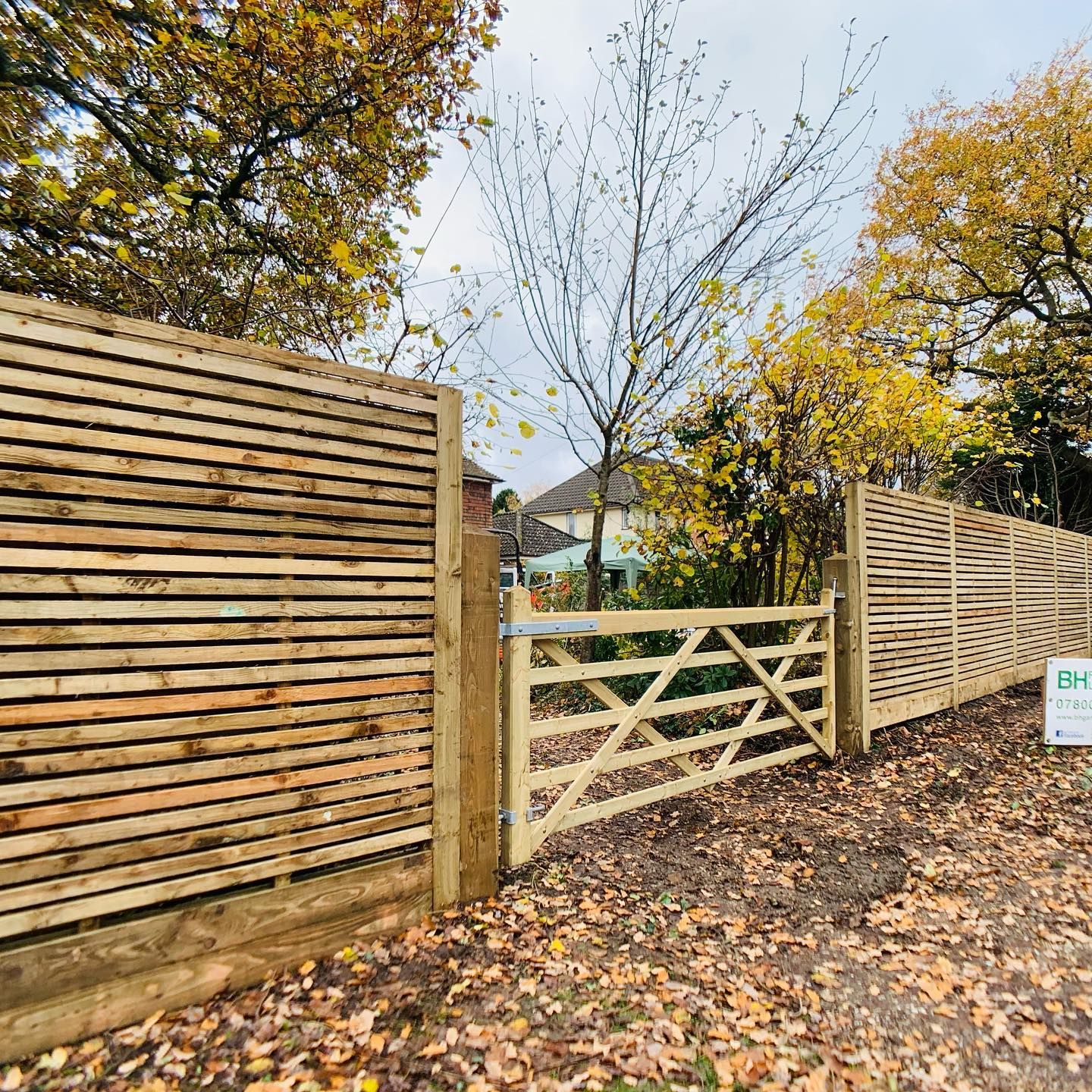 Wooden fence with gate