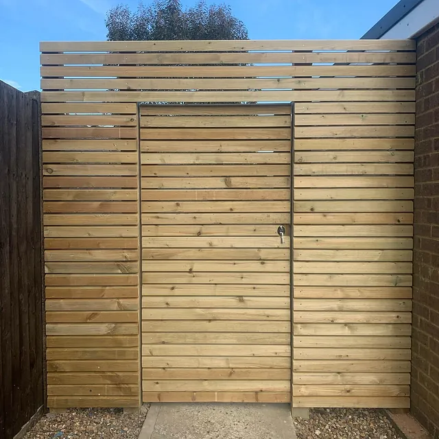 Wooden fence with gate